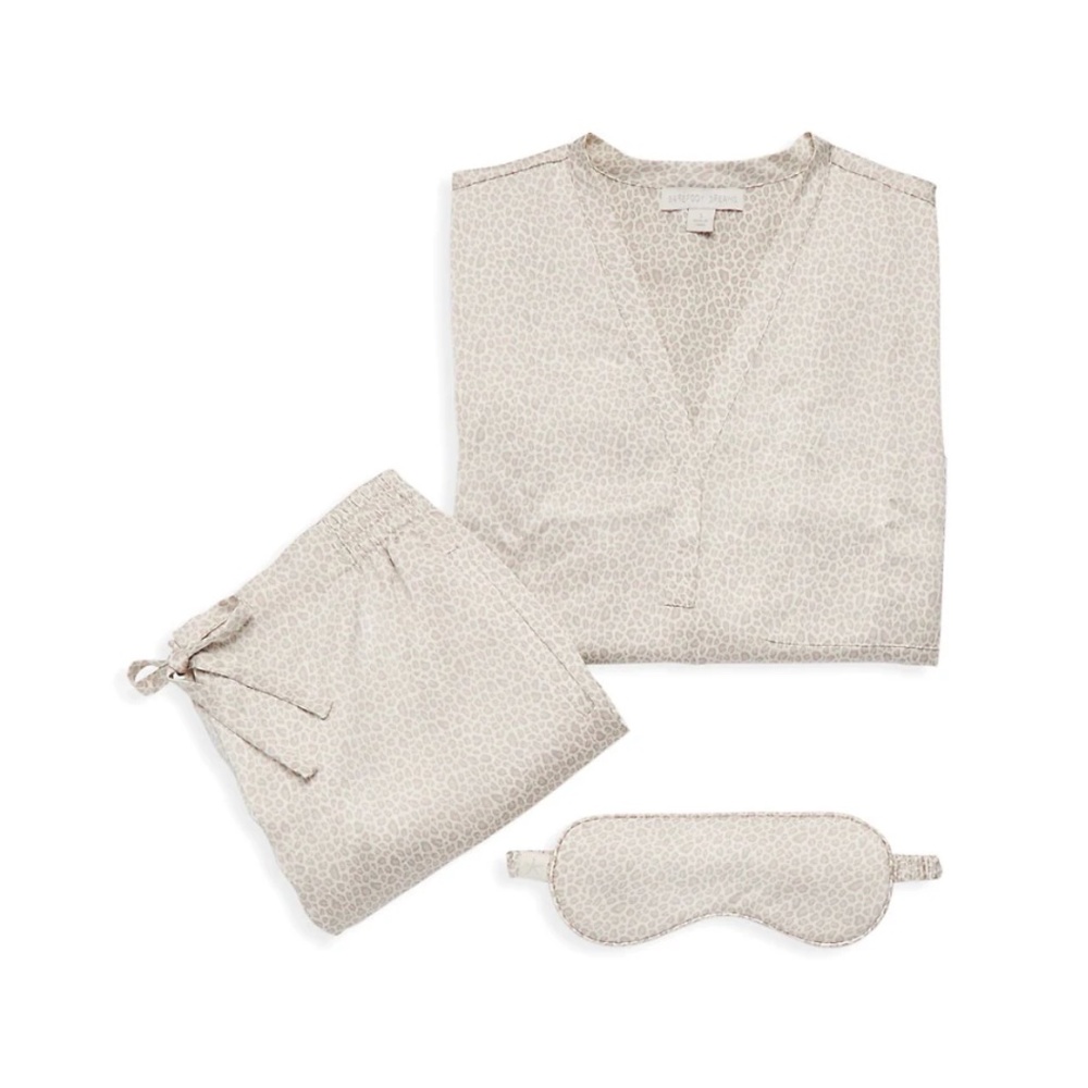 Barefoot Dreams Satin Leopard Pajamas